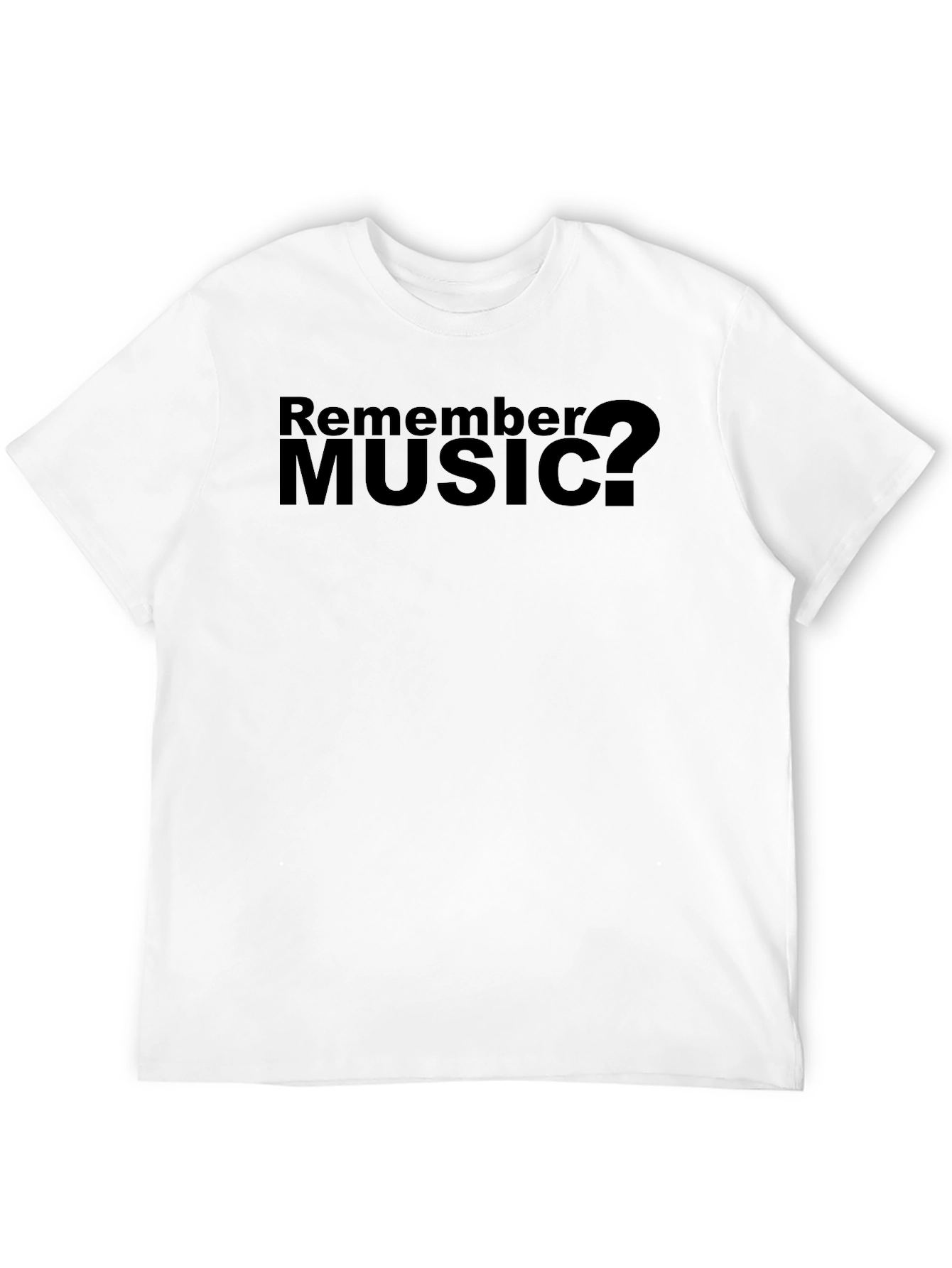 Remember Music? Black Graphic T-Shirt