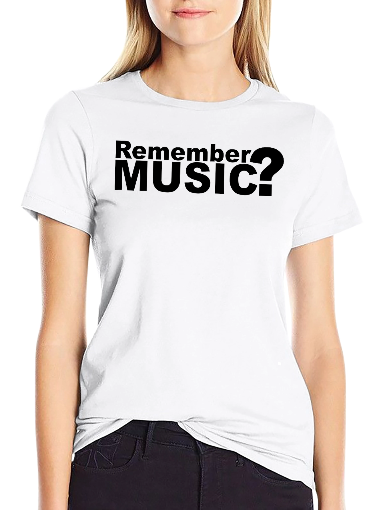 Remember Music? Black Graphic T-Shirt