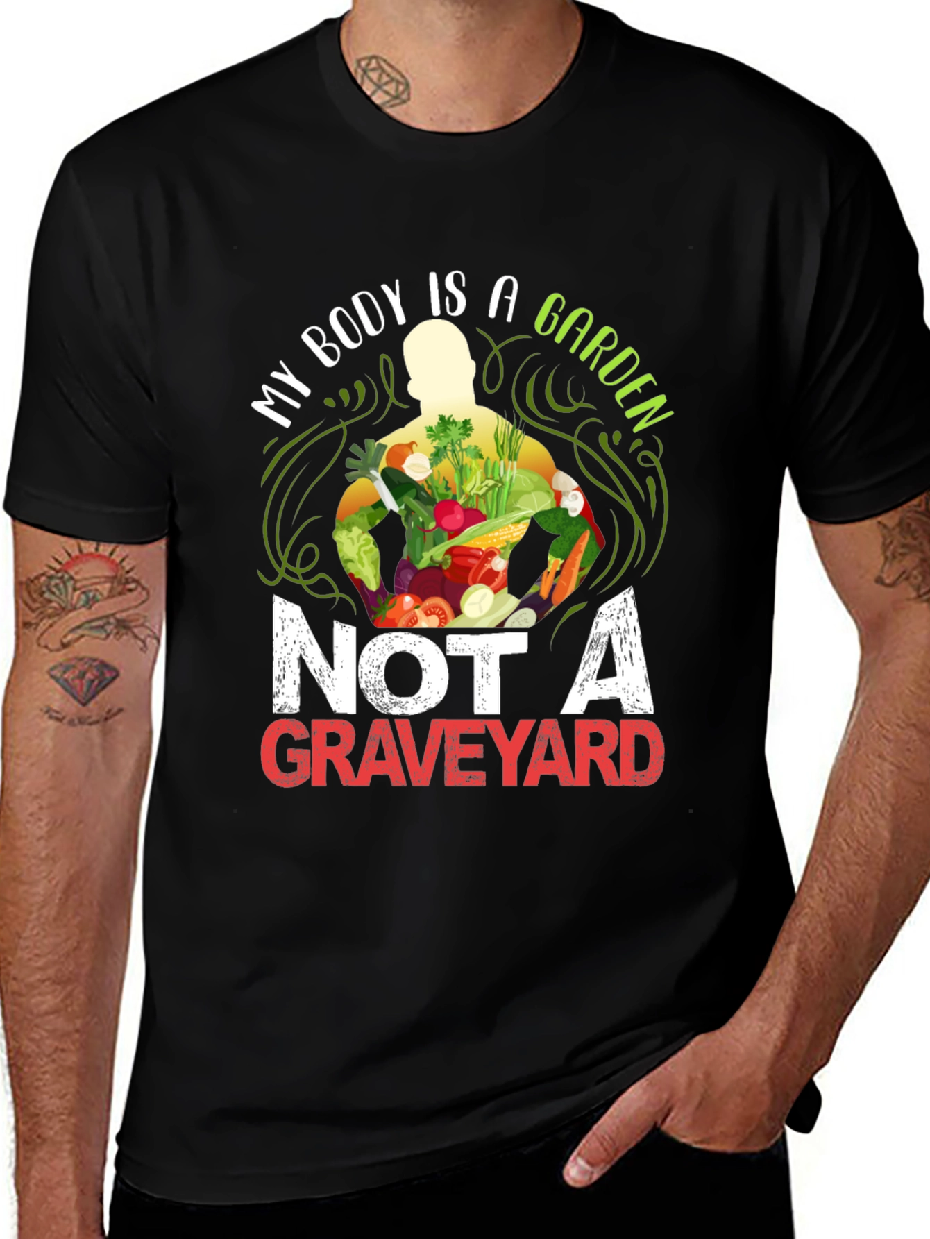 Vegan T-Shirt: My Body is a Garden Graphic Tee