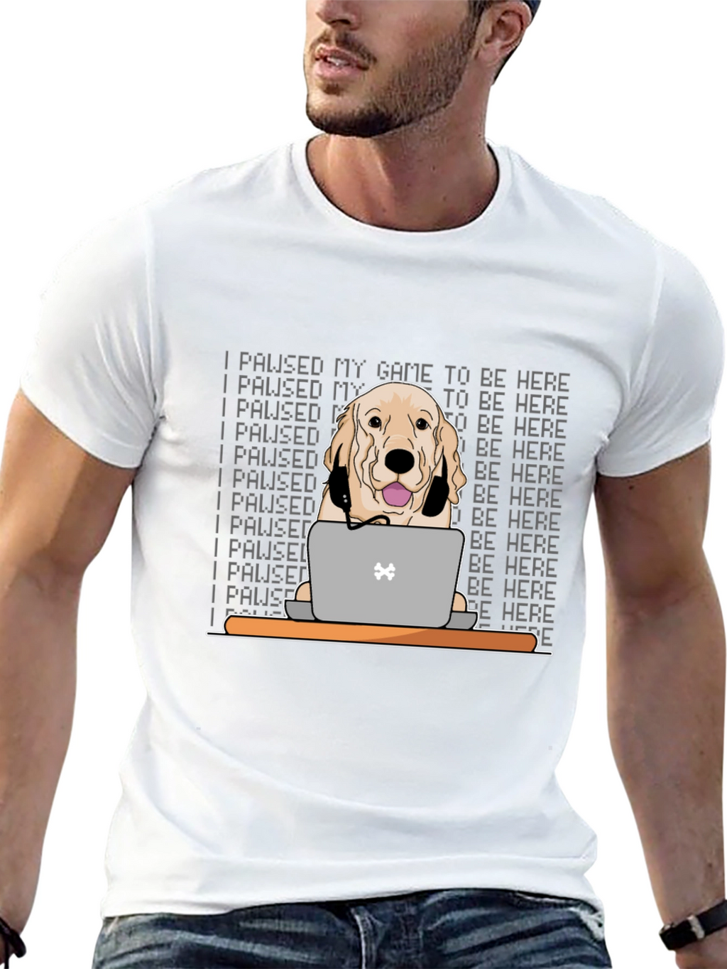 Gamer Dog T-Shirt - I Paused My Game