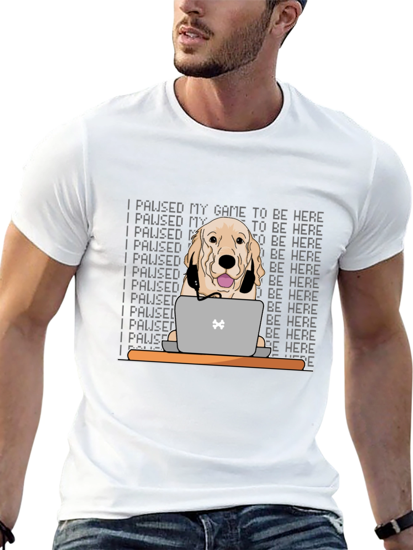 Gamer Dog T-Shirt - I Paused My Game