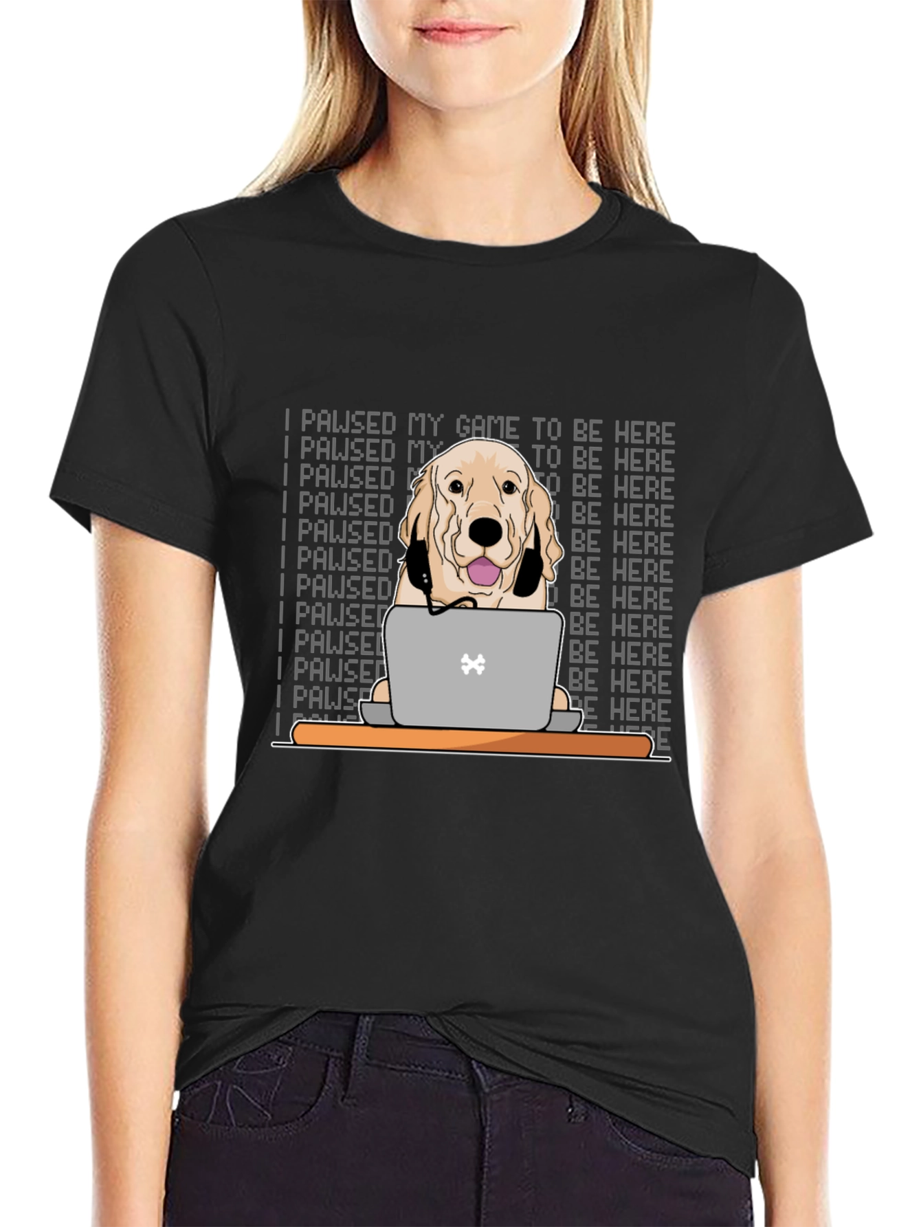 Gamer Dog T-Shirt - I Paused My Game