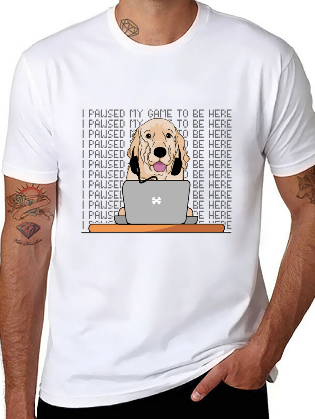 Gamer Dog T-Shirt - I Paused My Game