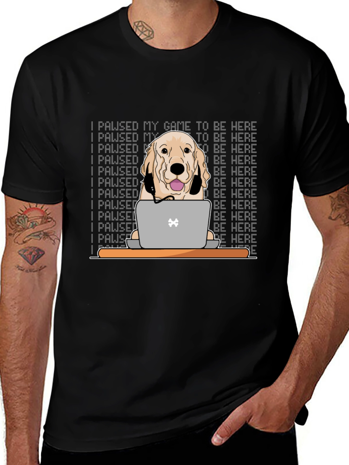 Gamer Dog T-Shirt - I Paused My Game