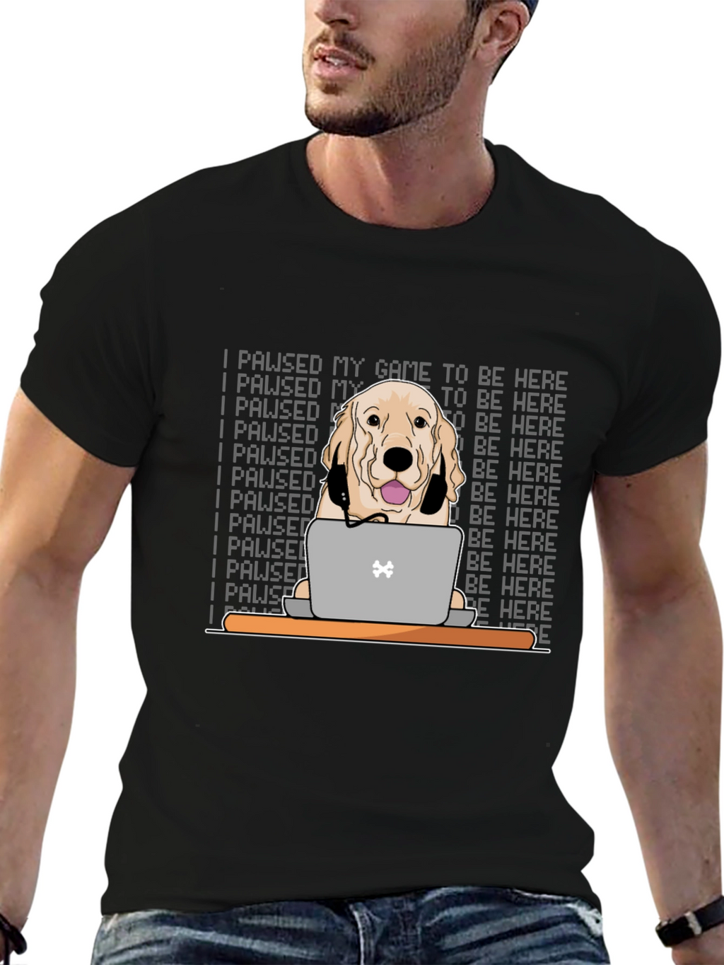 Gamer Dog T-Shirt - I Paused My Game