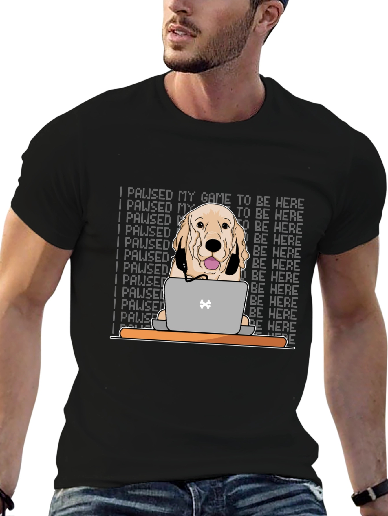 Gamer Dog T-Shirt - I Paused My Game
