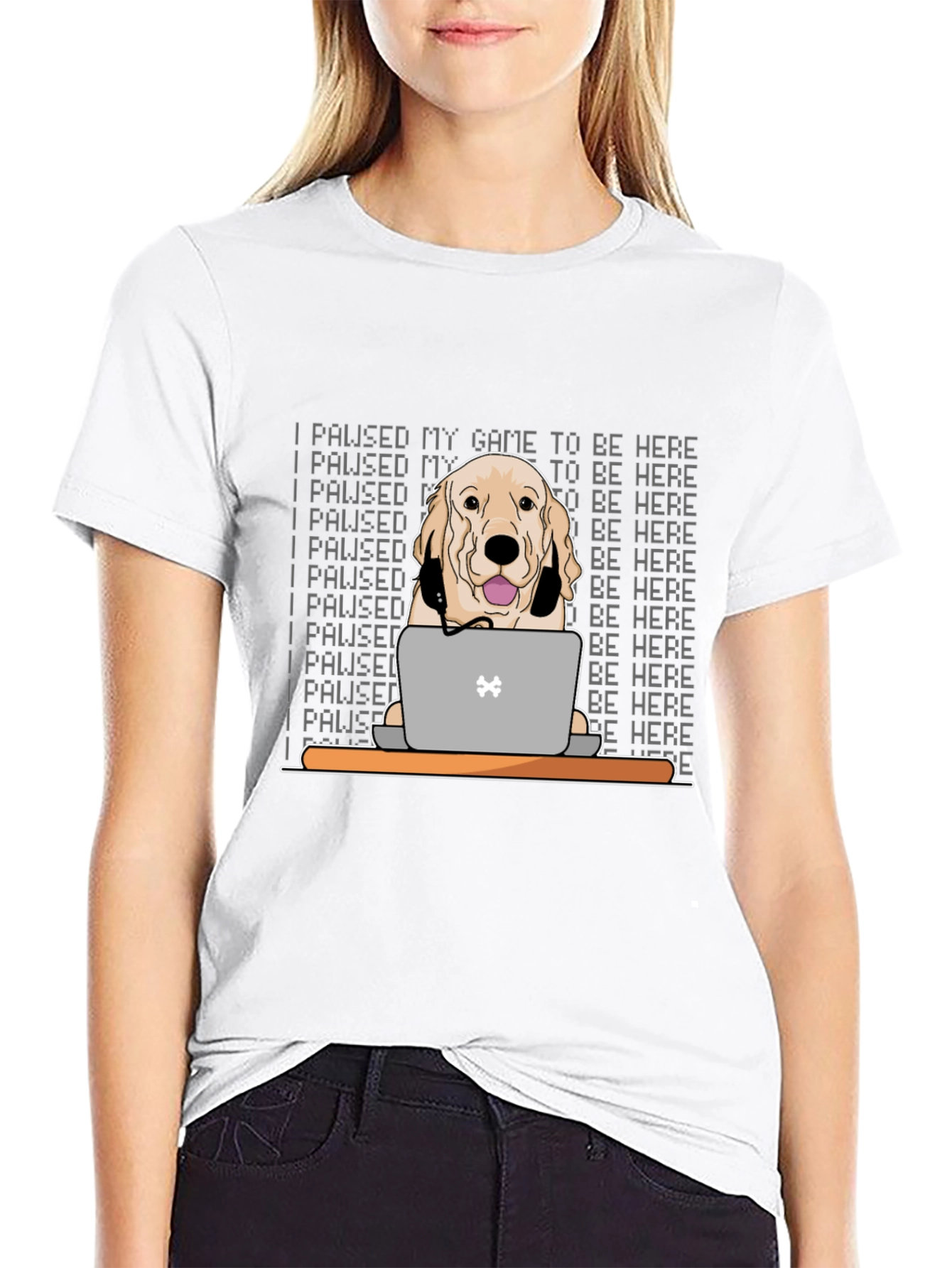 Gamer Dog T-Shirt - I Paused My Game
