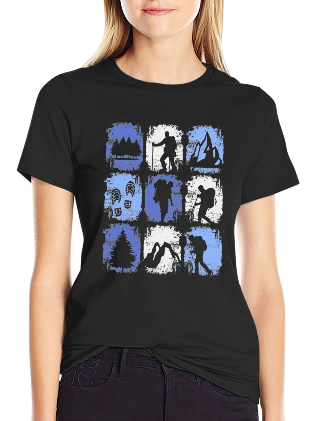 Hiking Adventure T-Shirt - Black Cotton Tee