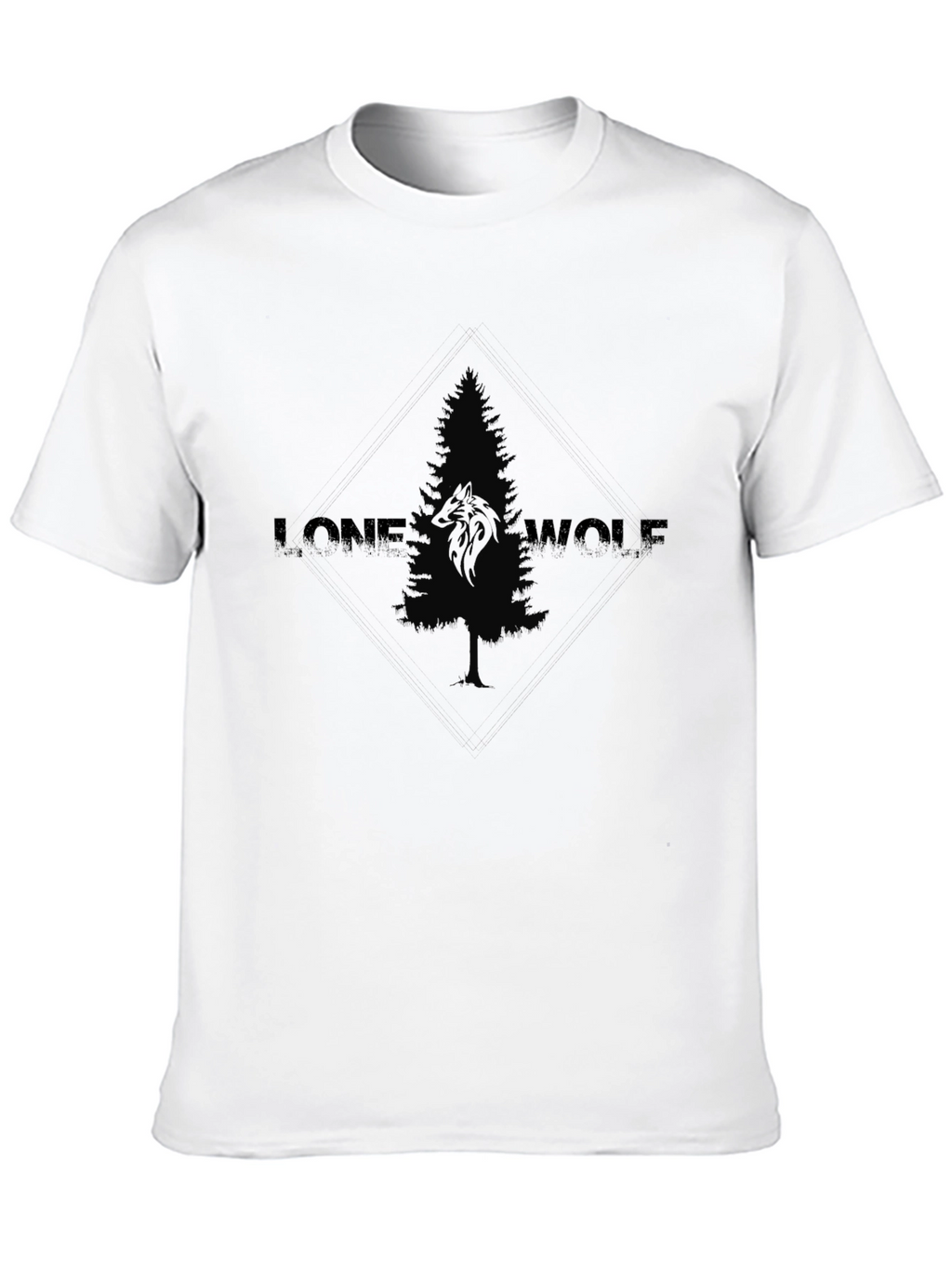 Lone Wolf Pine Tree Graphic Tee
