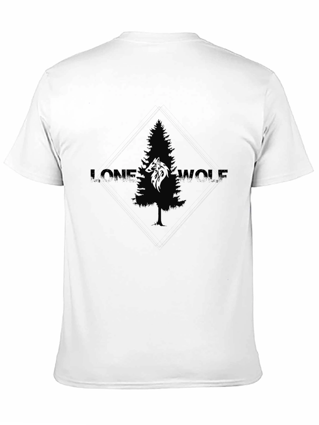 Lone Wolf Pine Tree Graphic Tee