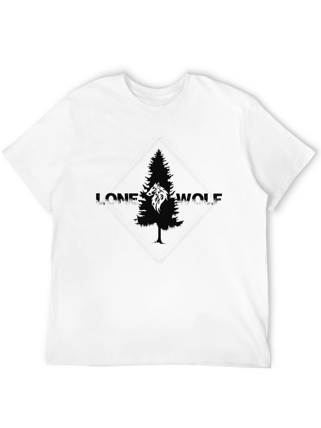 Lone Wolf Pine Tree Graphic Tee