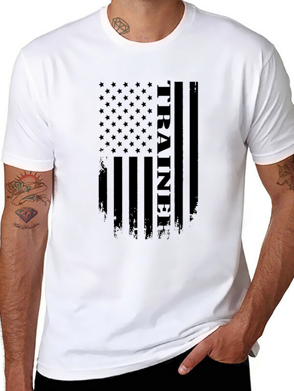 Trainer Flag Graphic Tee - Patriotic Design