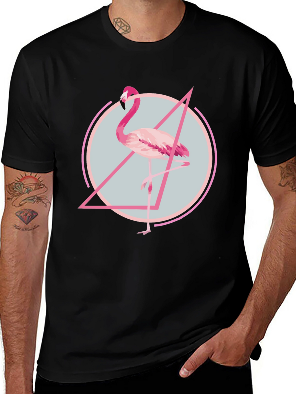 Flamingo Graphic Tee - Modern Print T-Shirt