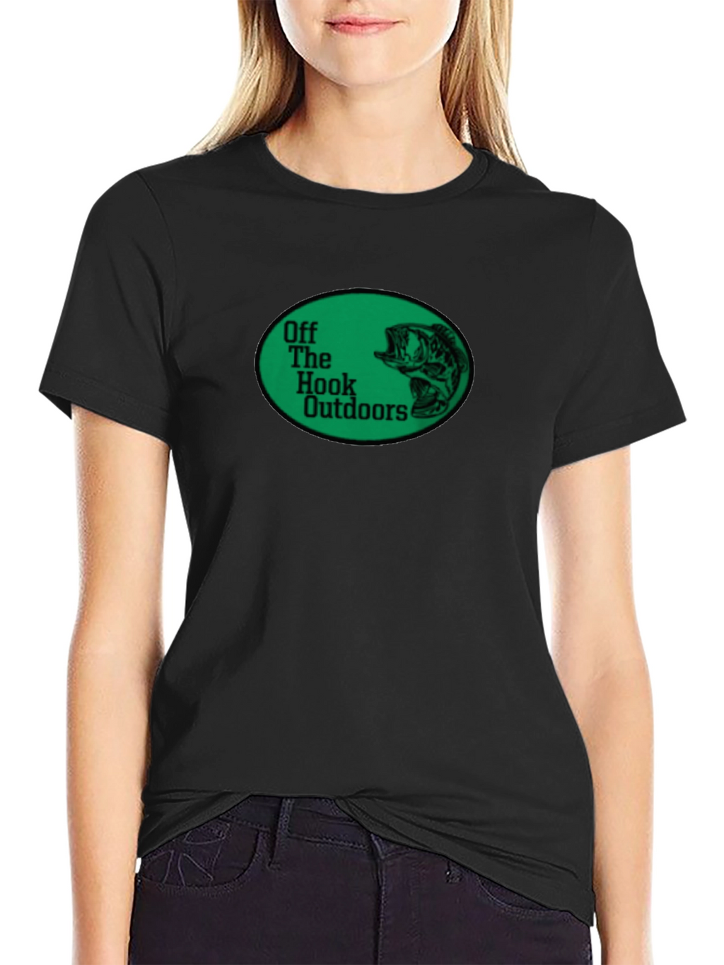 Off The Hook Outdoors Black Graphic T-Shirt