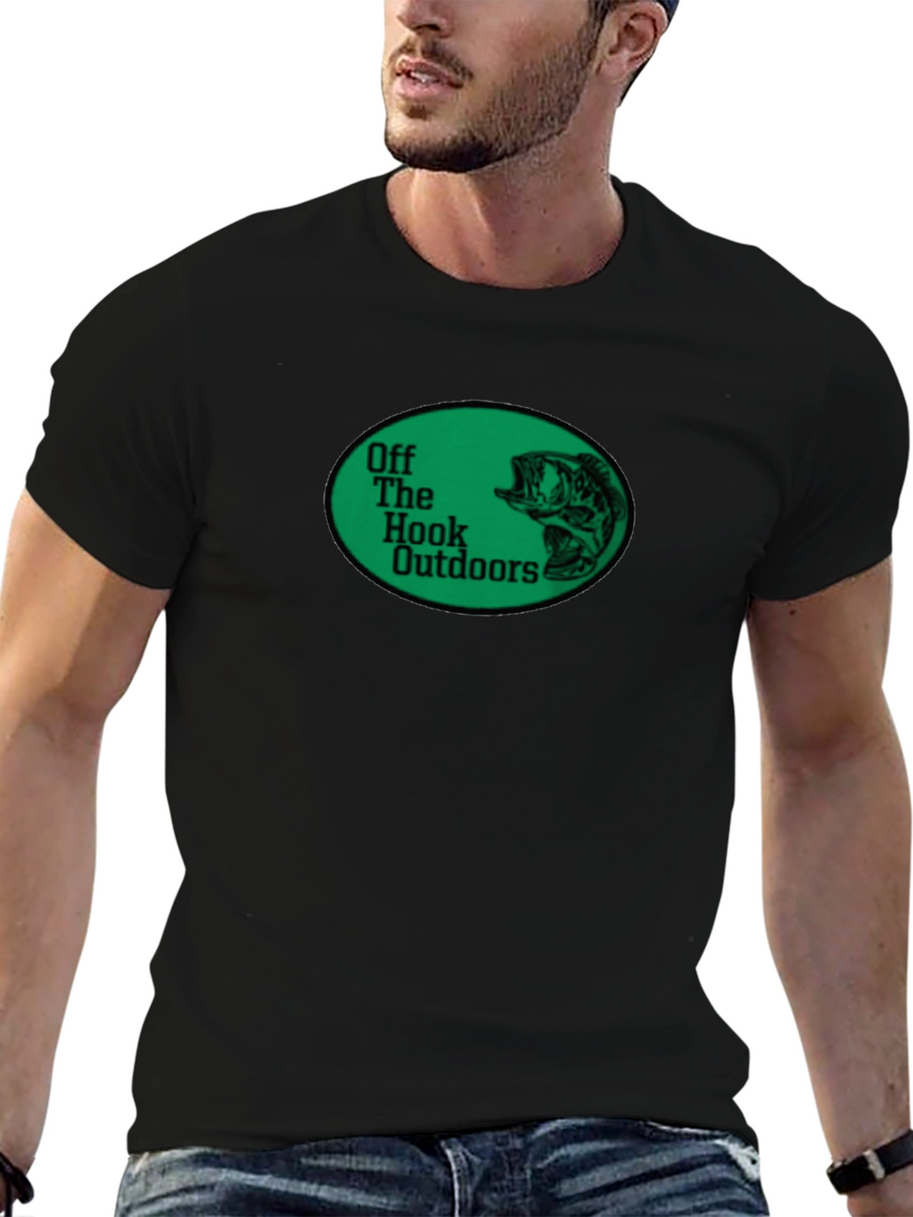 Off The Hook Outdoors Black Graphic T-Shirt
