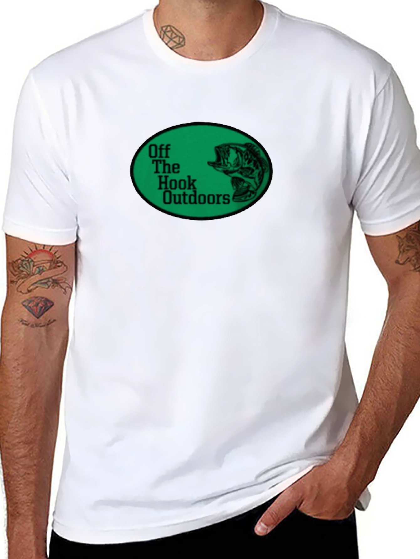 Off The Hook Outdoors Black Graphic T-Shirt