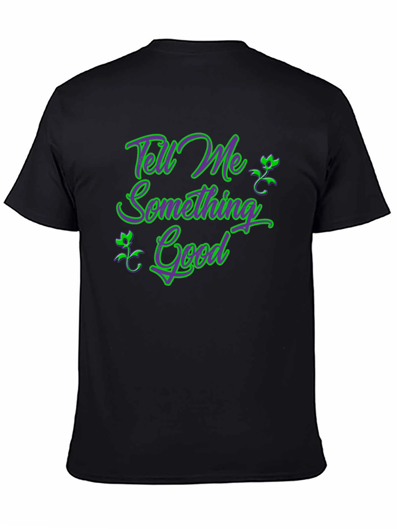 Tell Me Something Good Black Graphic Tee