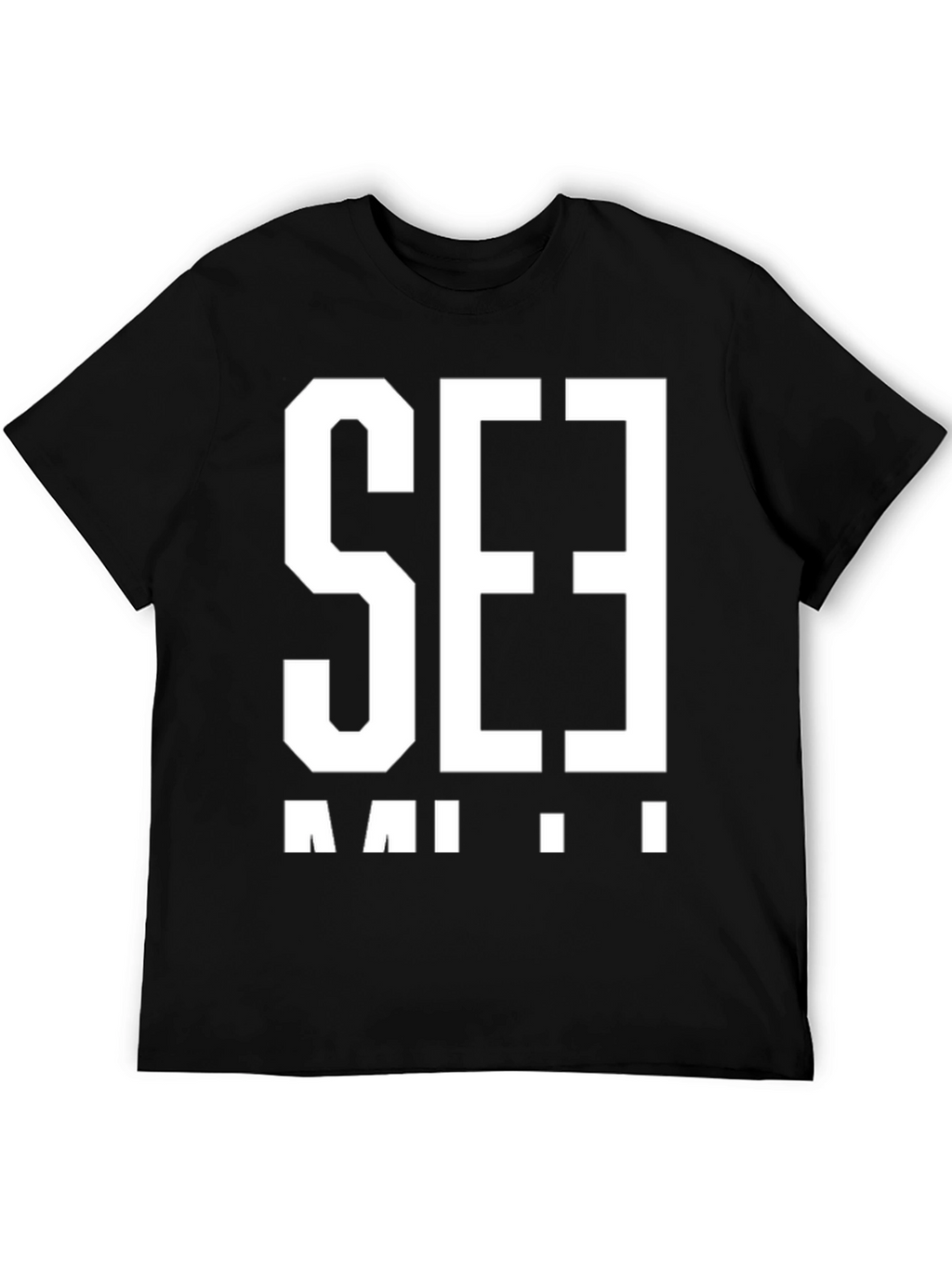 Bold Graphic T-Shirt - Black with White Print