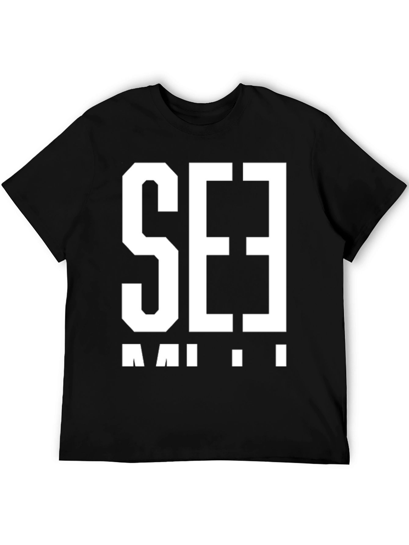 Bold Graphic T-Shirt - Black with White Print