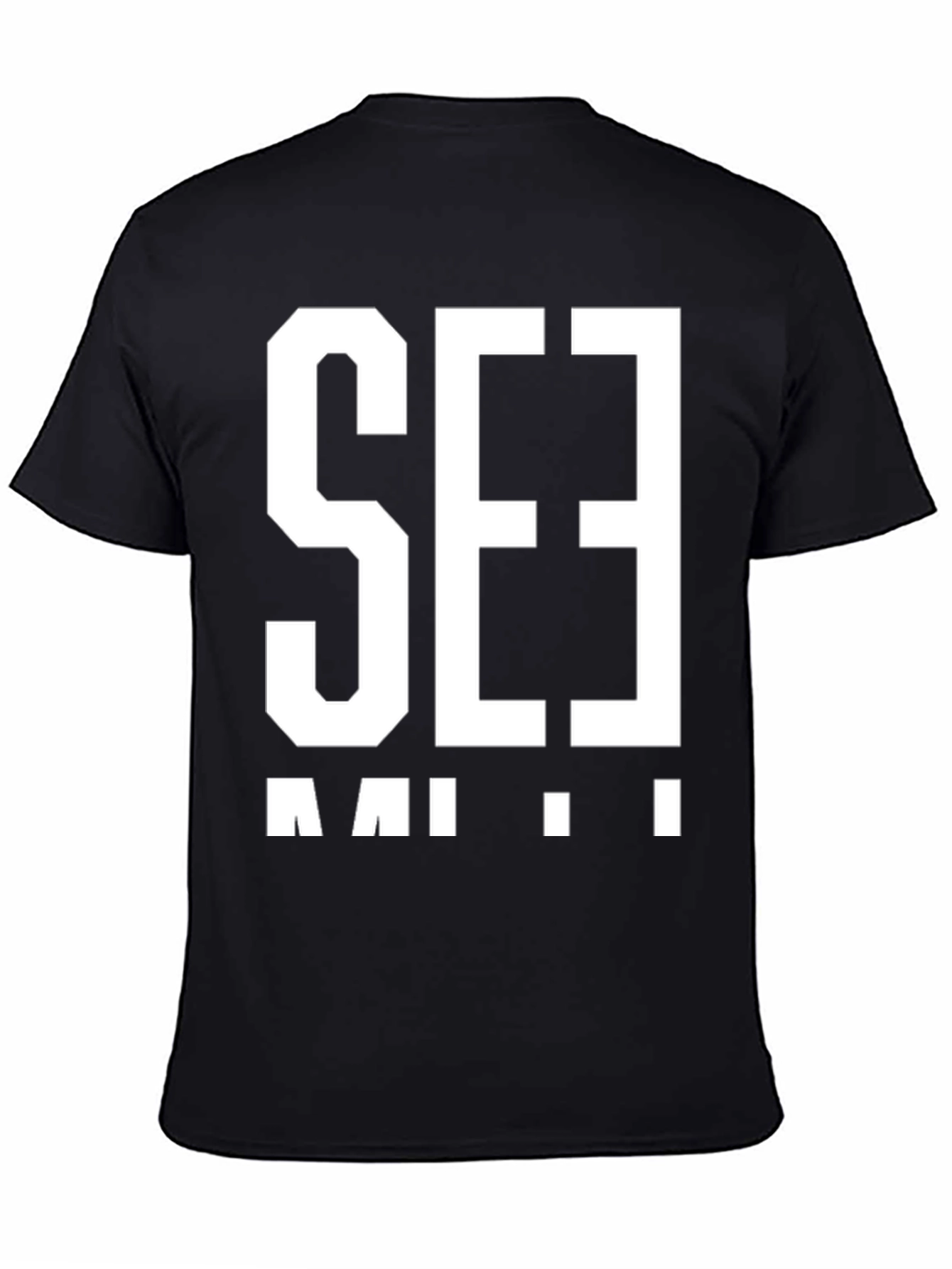 Bold Graphic T-Shirt - Black with White Print