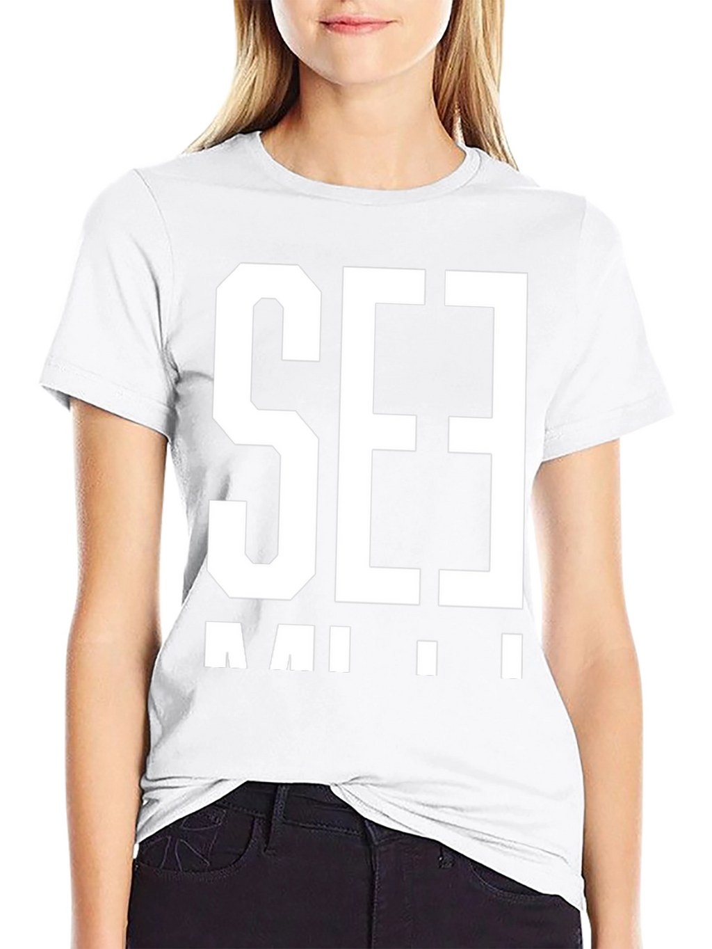 Bold Graphic T-Shirt - Black with White Print