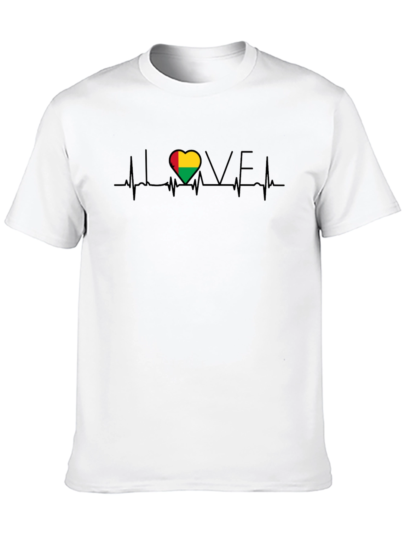 Guinea Bissau Heartbeat Love T-Shirt
