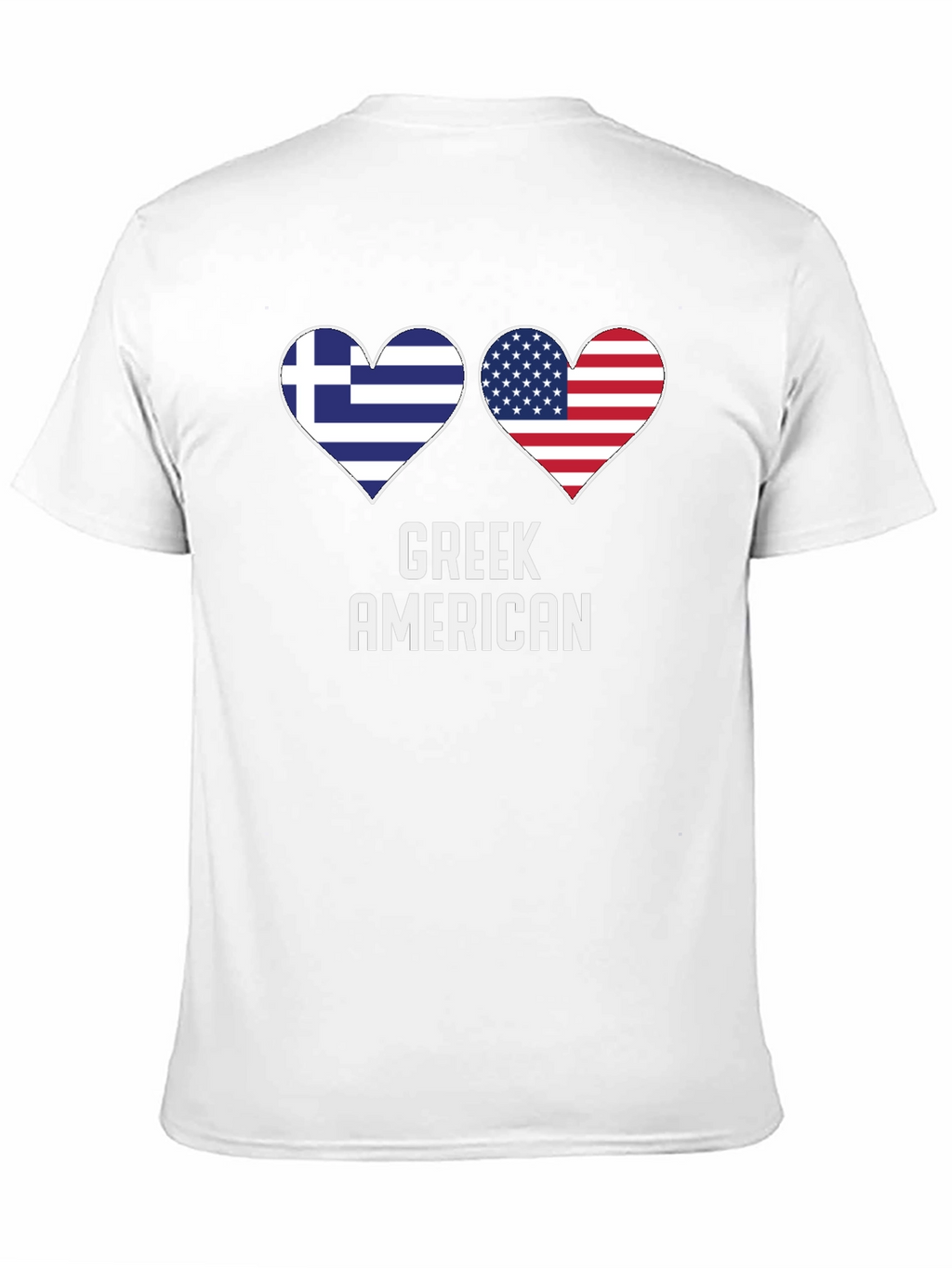 Greek American Flag Heart T-Shirt
