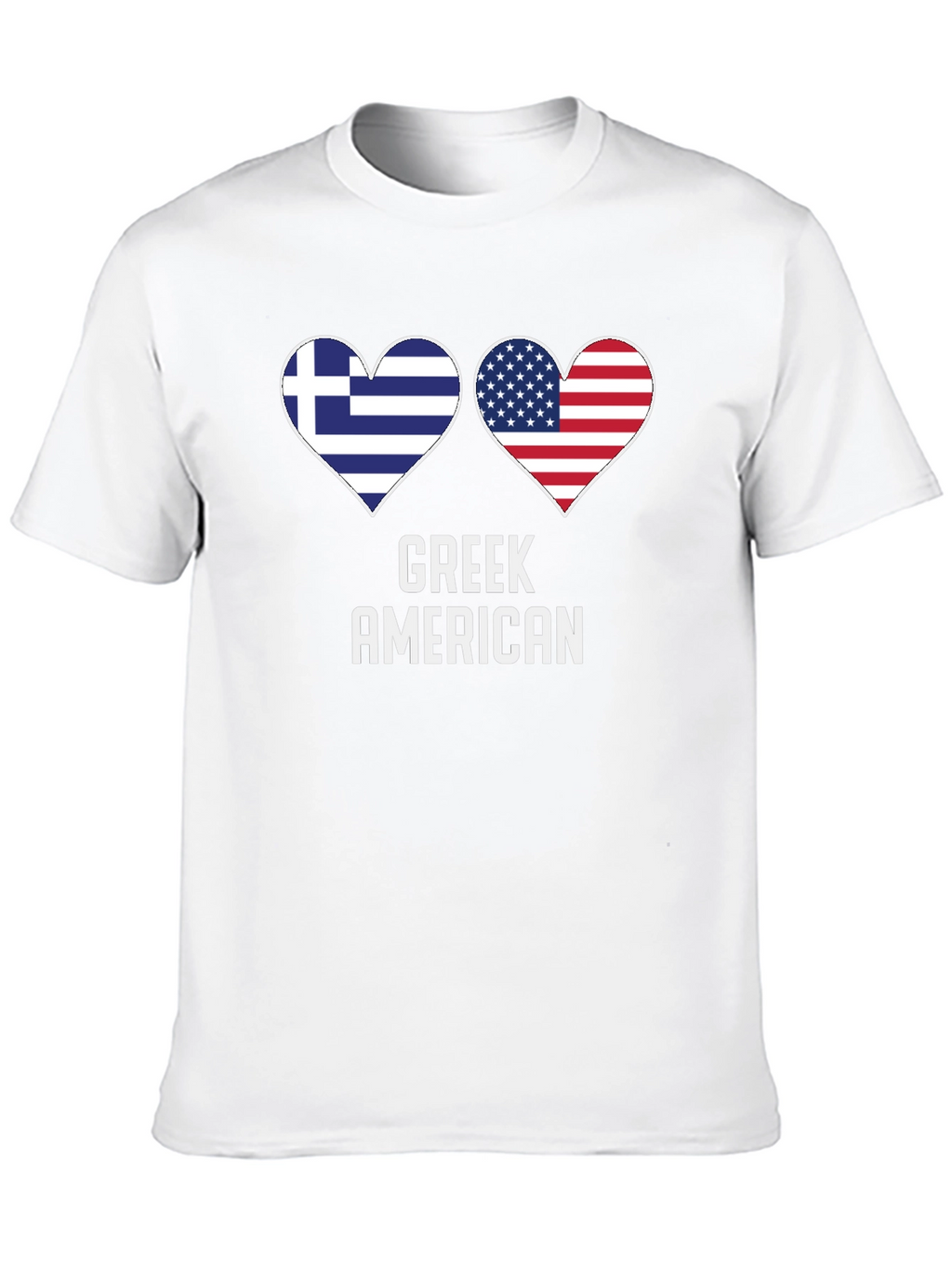 Greek American Flag Heart T-Shirt