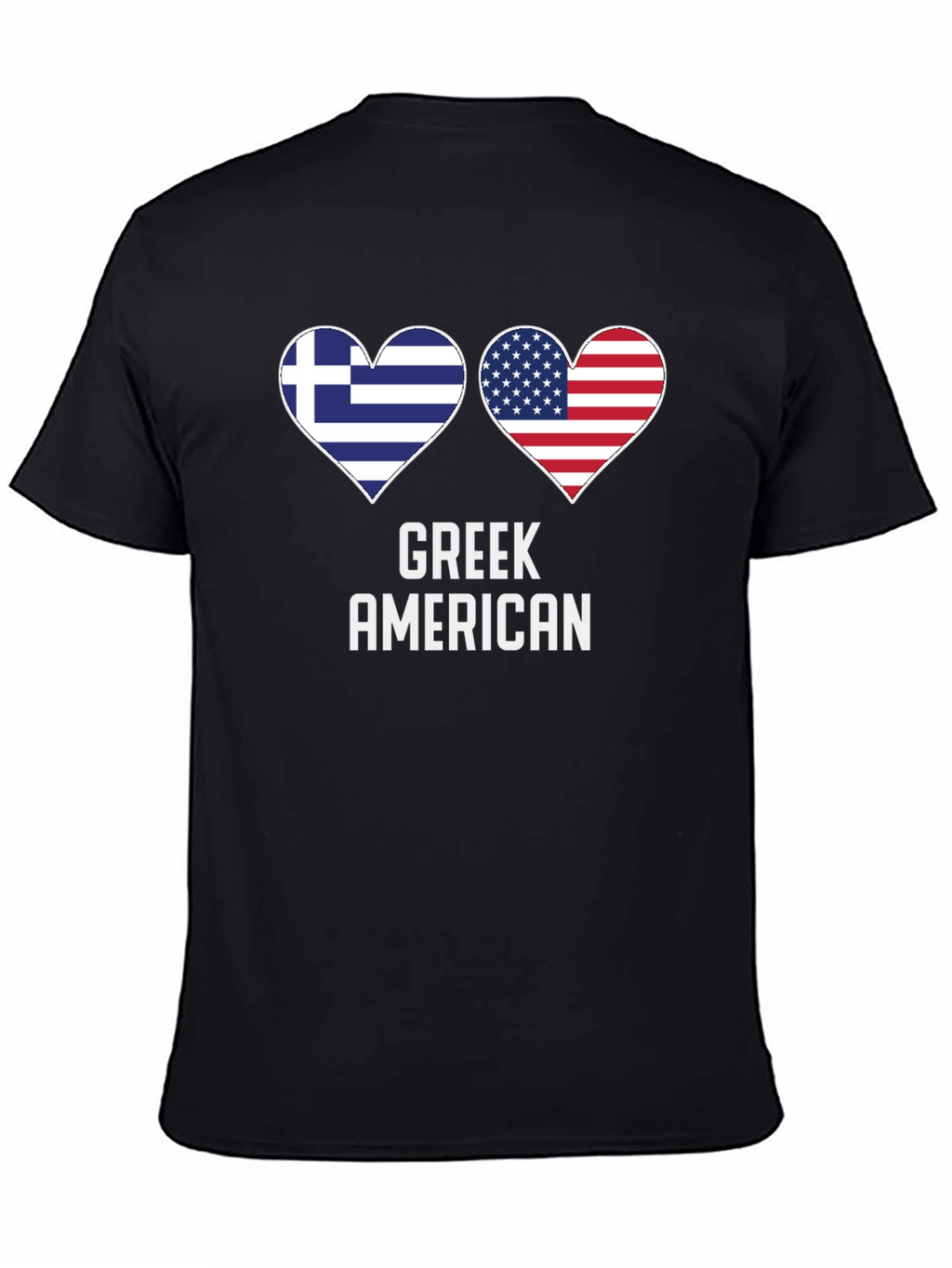 Greek American Flag Heart T-Shirt