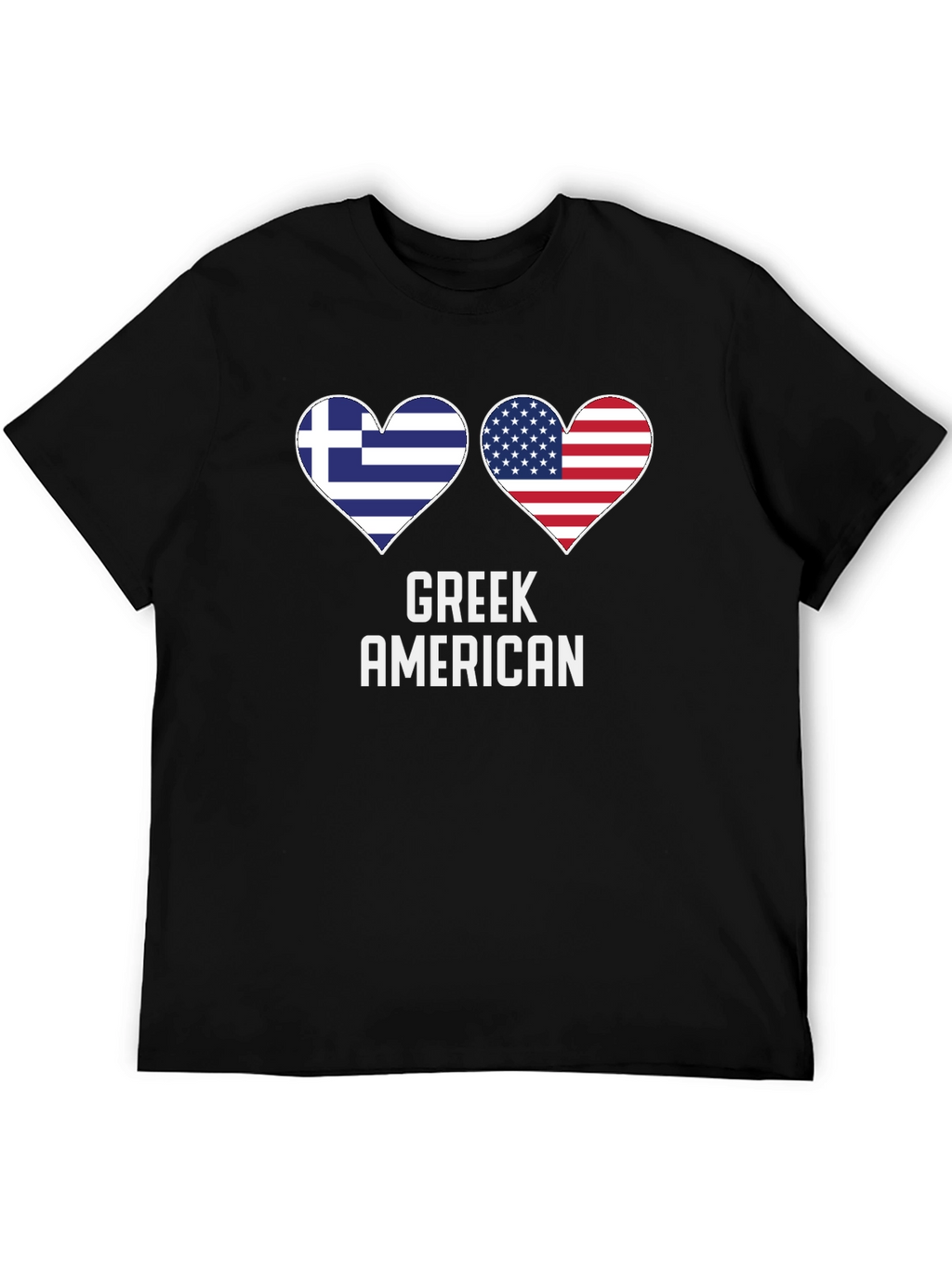 Greek American Flag Heart T-Shirt