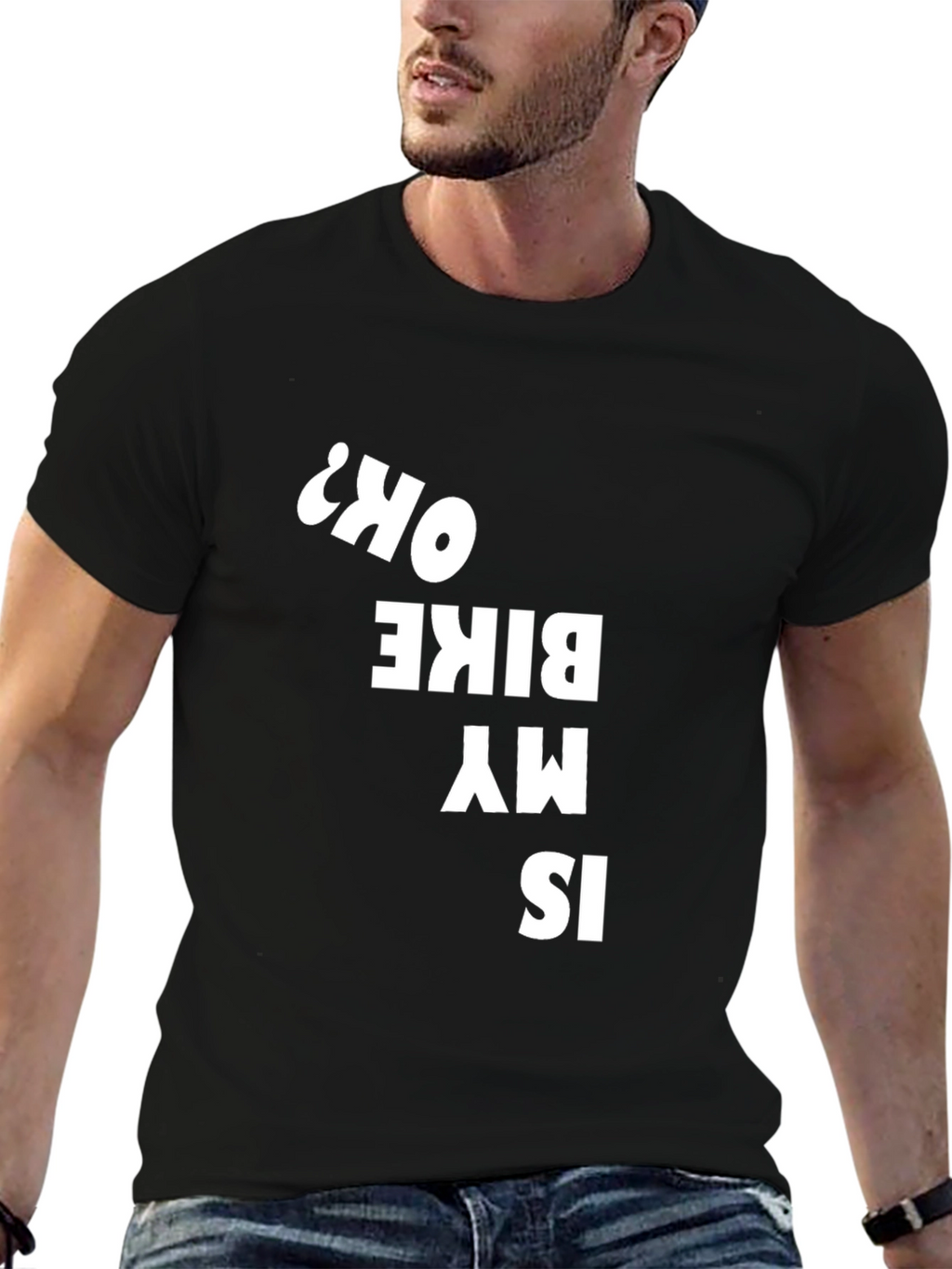 Is My Bike OK? Black Graphic Tee