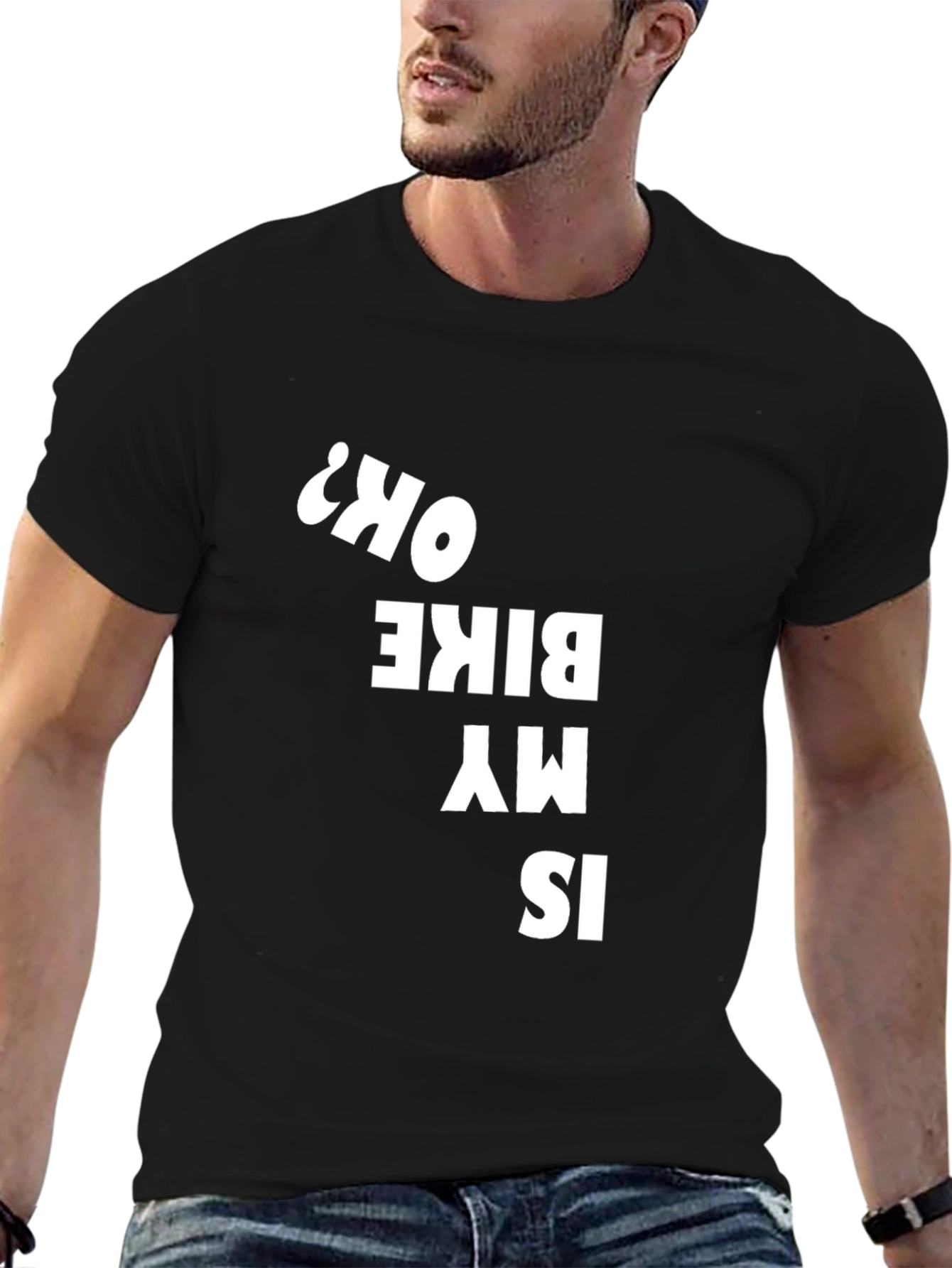 Is My Bike OK? Black Graphic Tee