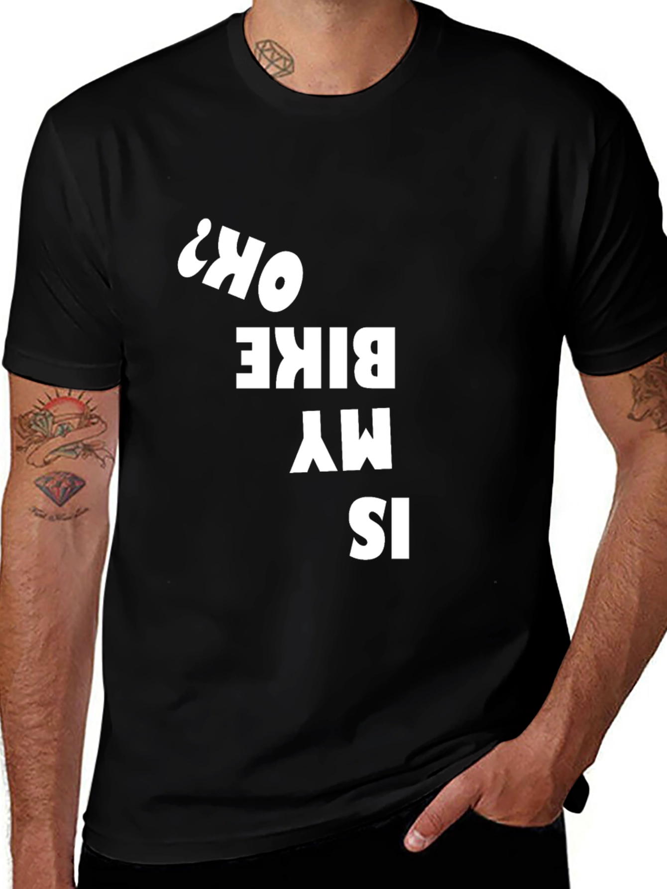 Is My Bike OK? Black Graphic Tee