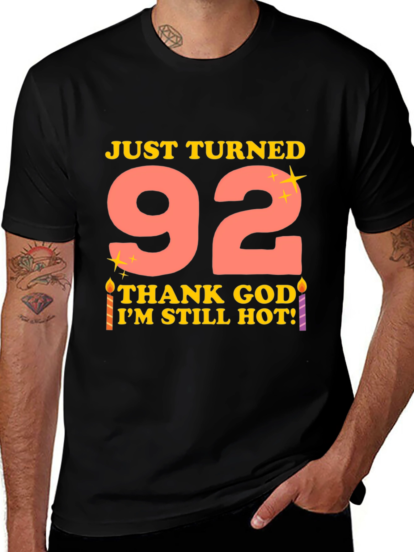 Just Turned 92 Funny Birthday T-Shirt
