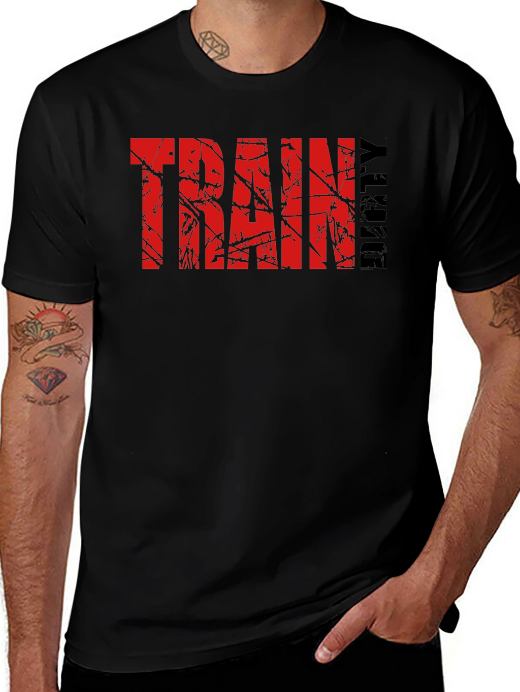 Train Dirty Black Graphic Tee