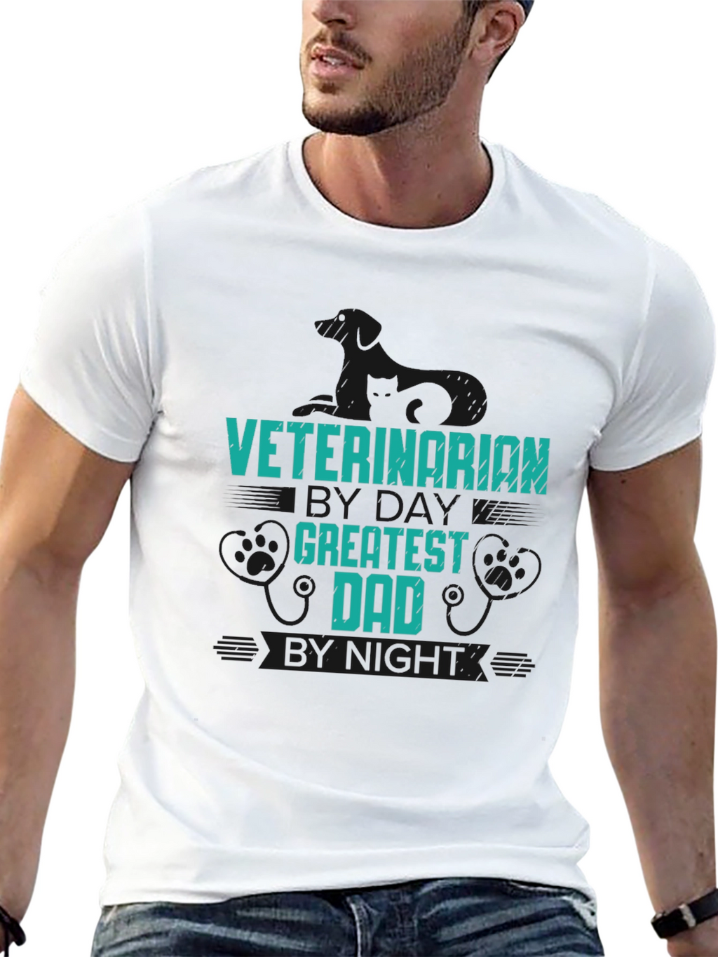 Veterinarian Greatest Dad T-Shirt