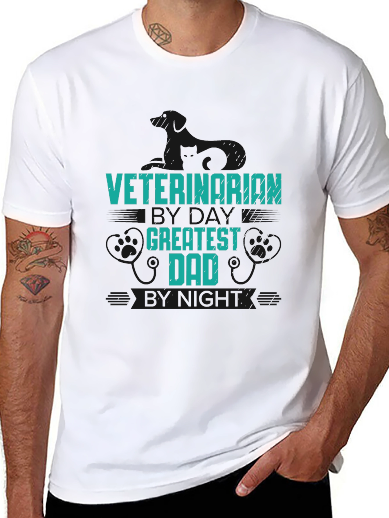 Veterinarian Greatest Dad T-Shirt