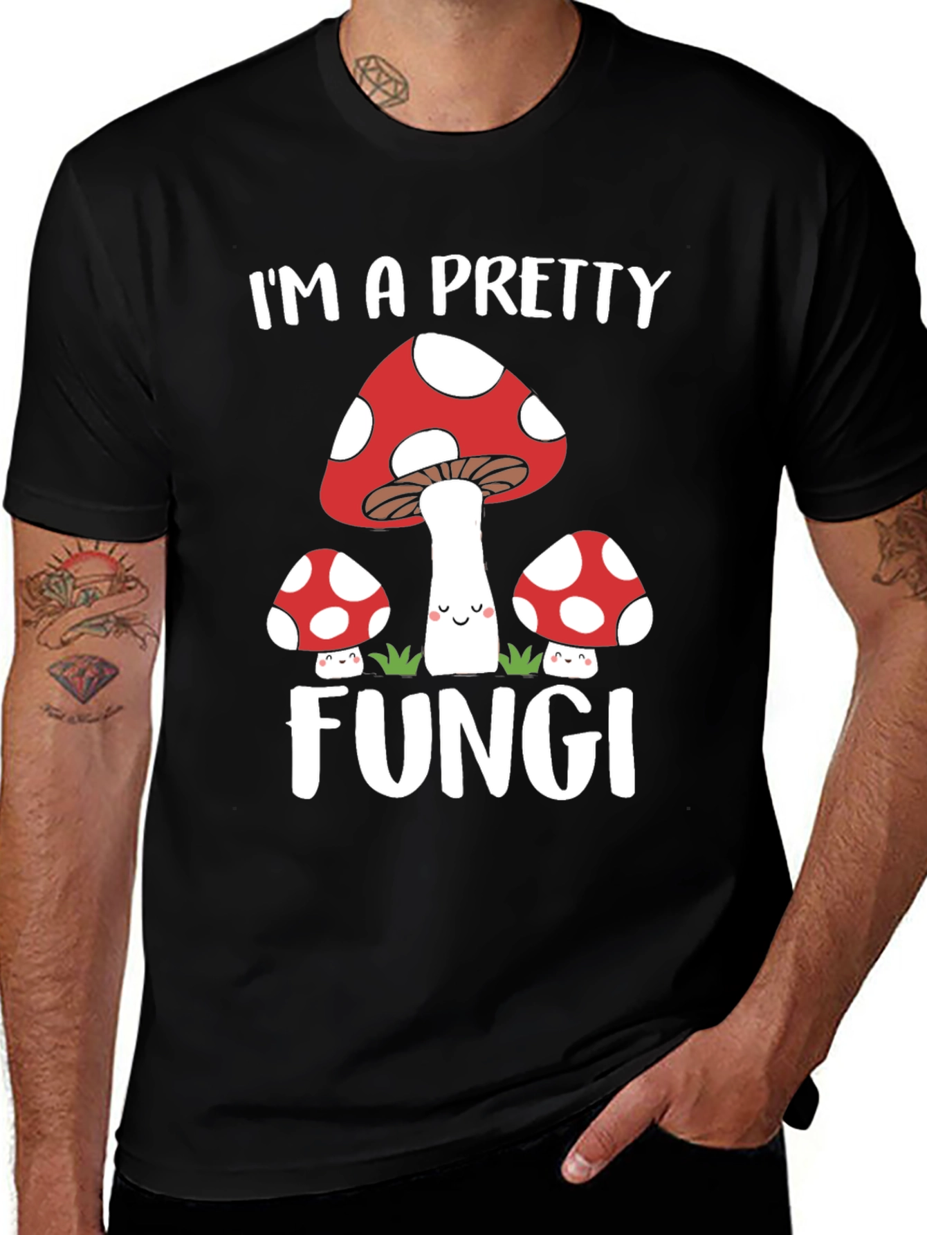 Pretty Fungi Graphic Tee - Unique Mushroom Design