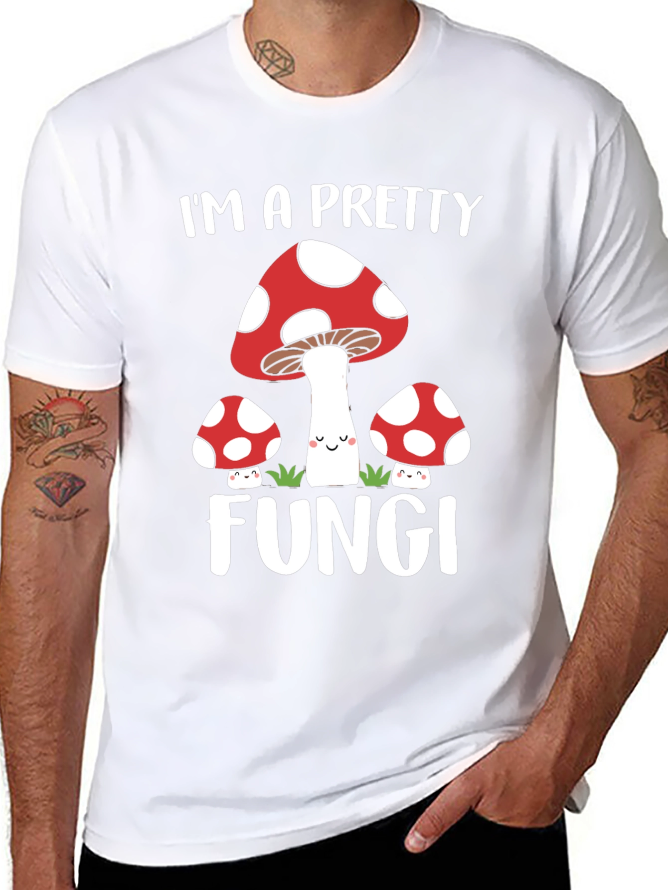 Pretty Fungi Graphic Tee - Unique Mushroom Design