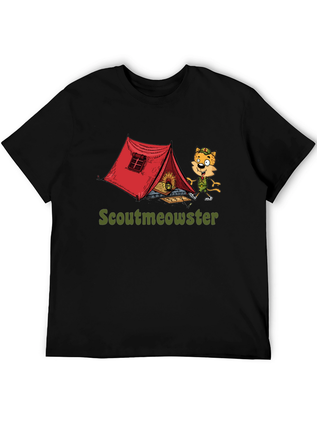 Scoutmeowster Camping Graphic T-Shirt