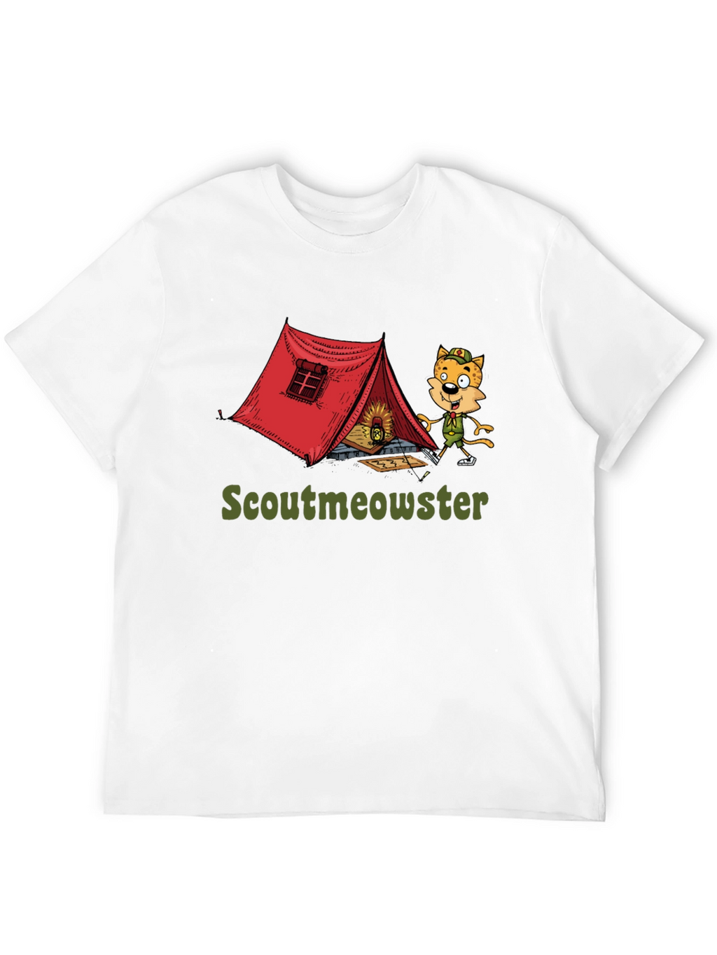 Scoutmeowster Camping Graphic T-Shirt