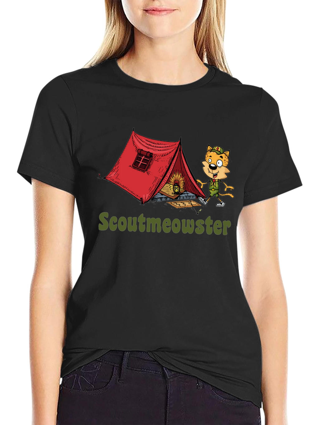 Scoutmeowster Camping Graphic T-Shirt