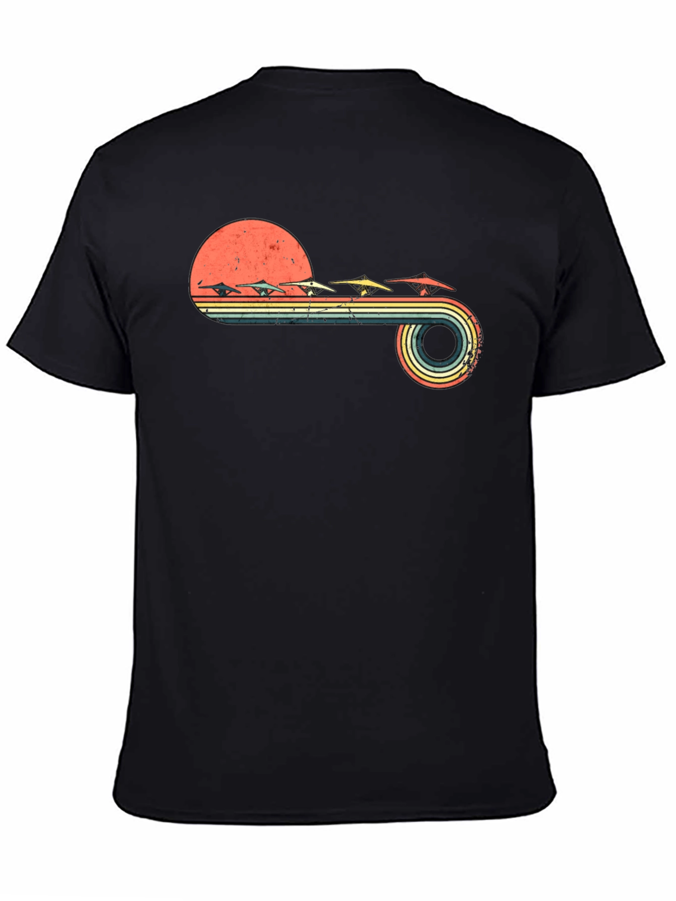 Retro Hang Gliding Sunset T-Shirt