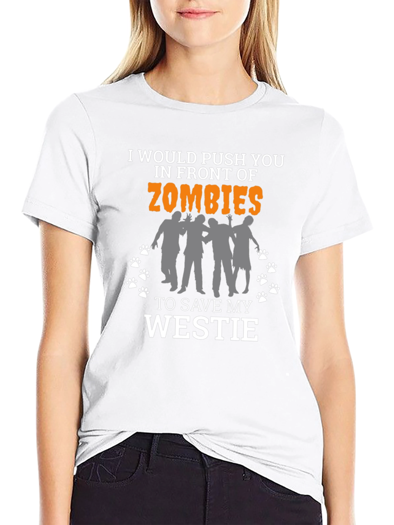 Zombie Westie T-Shirt - Funny Dog Lover Tee