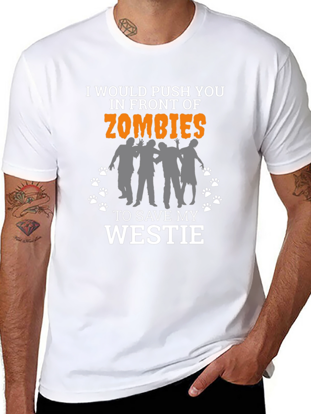 Zombie Westie T-Shirt - Funny Dog Lover Tee