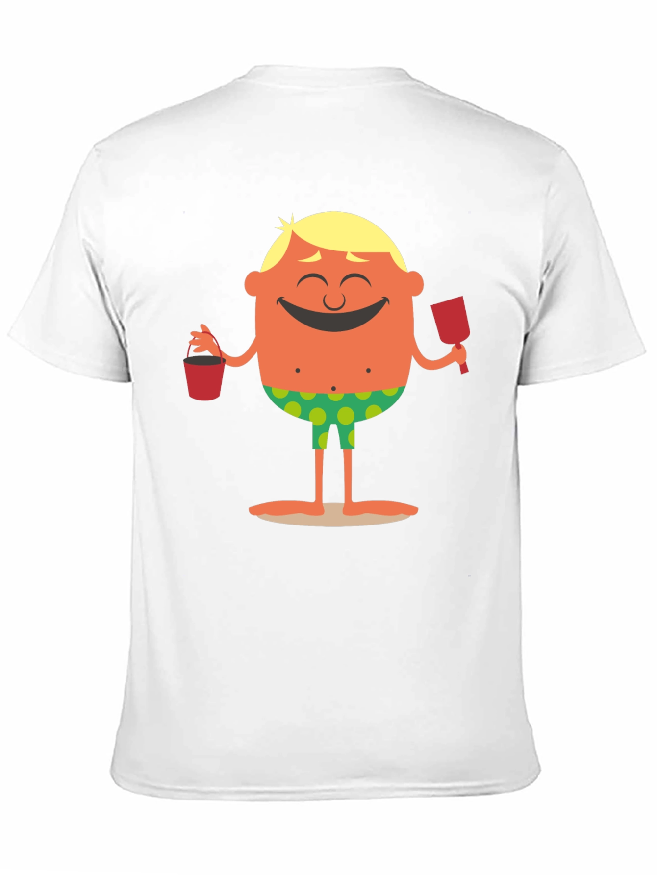 Cartoon Beach Dude Graphic T-Shirt