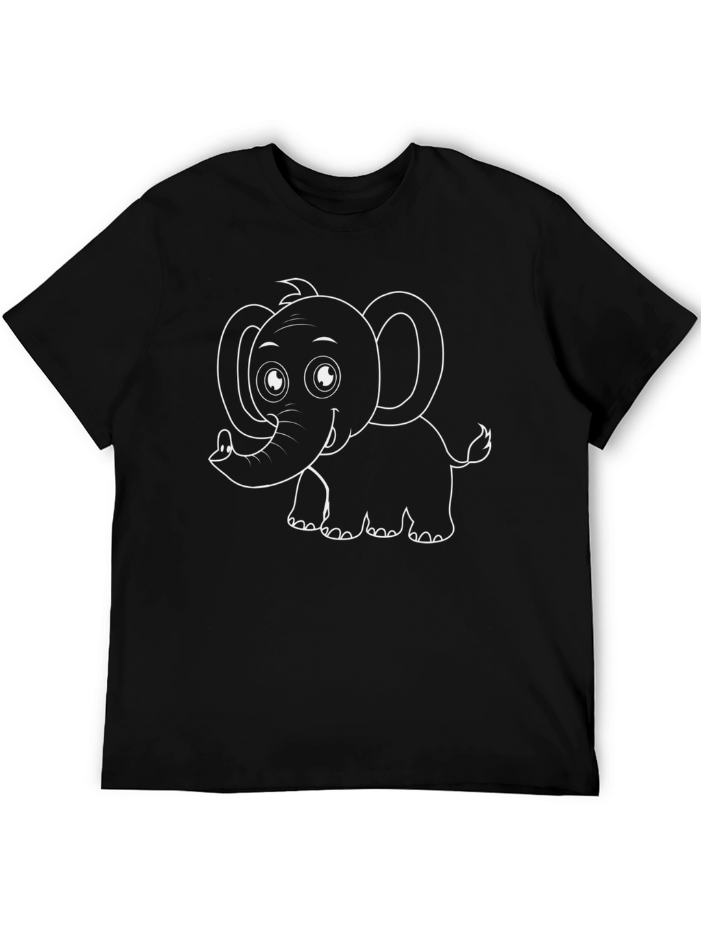 Cute Elephant Graphic T-Shirt - Unisex Black Tee