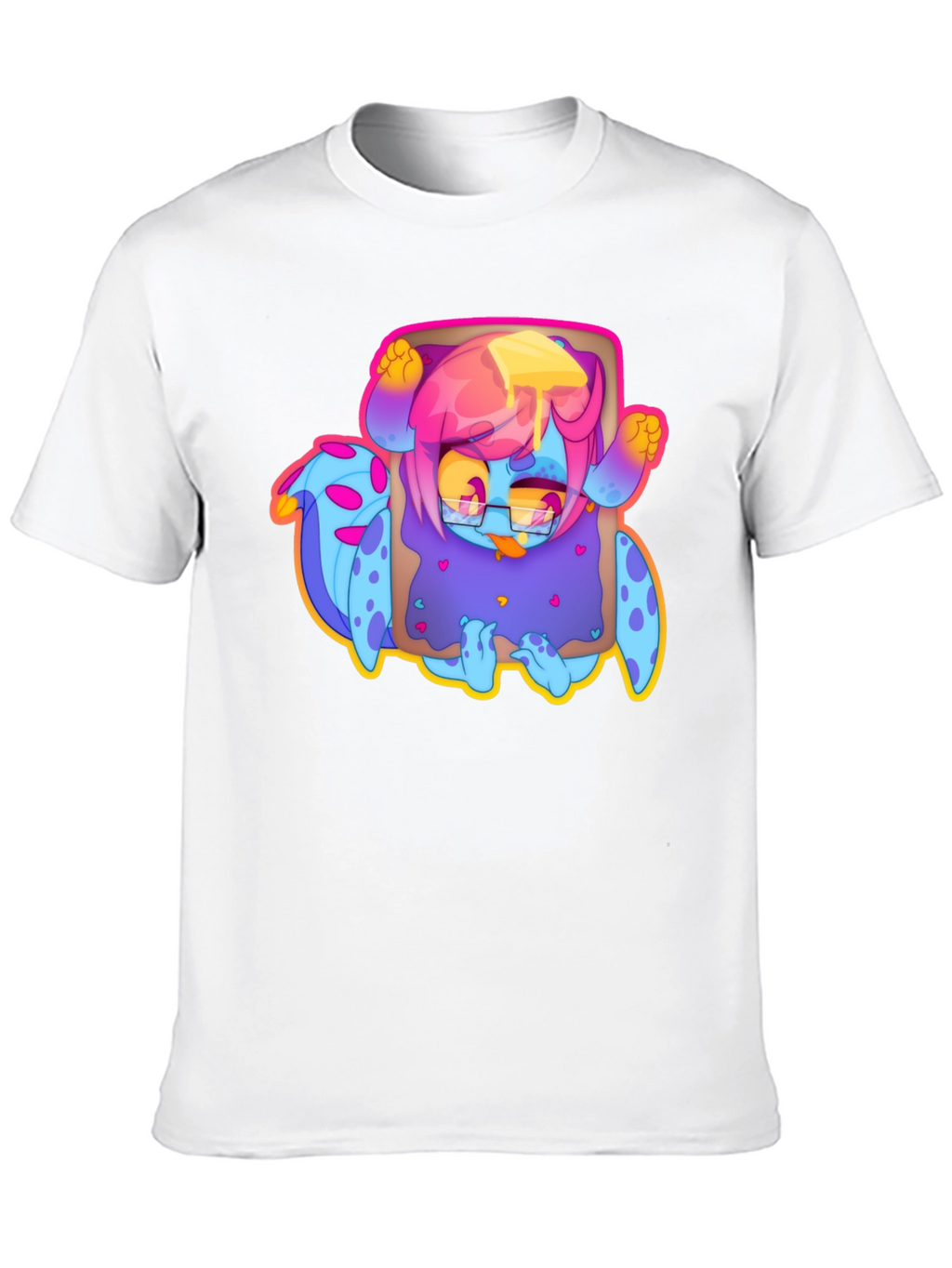 Monster Toast Graphic T-Shirt - Black