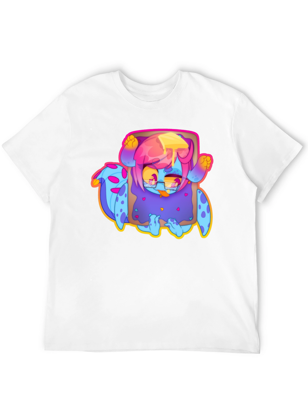 Monster Toast Graphic T-Shirt - Black