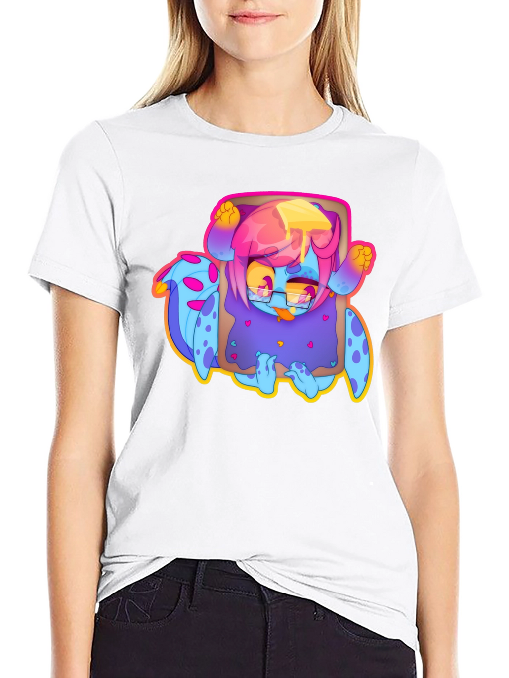 Monster Toast Graphic T-Shirt - Black